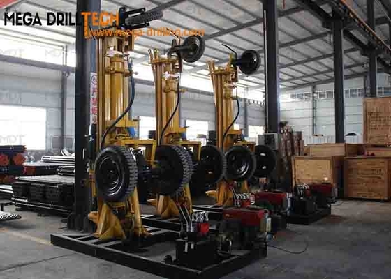 MDT-200D স্ব-চালিত পোর্টেবল এয়ার ডিটিএইচ রক ড্রিল 200 মি পানির কূপ ড্রিলিং এর জন্য